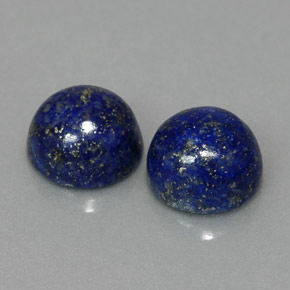 Gemas de lapislázuli azul natural de  ct, corte redondo, opaco