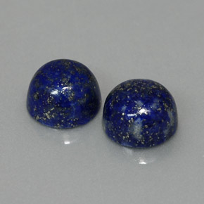 Gemas de lapislázuli azul natural de  ct, corte redondo, opaco