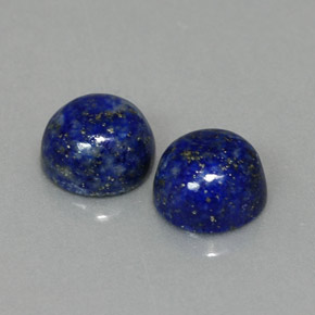 Gemas de lapislázuli azul natural de  ct, corte redondo, opaco