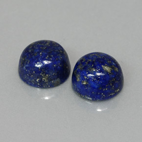 Gemas de lapislázuli azul natural de  ct, corte redondo, opaco