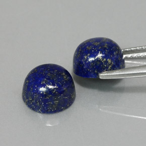Gemas de lapislázuli azul natural de  ct, corte redondo, opaco