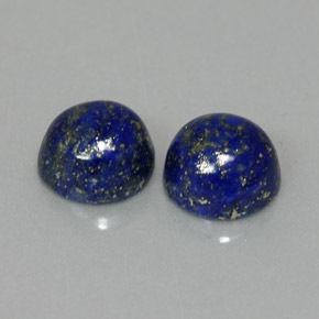 Gemas de lapislázuli azul natural de  ct, corte redondo, opaco