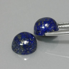 Gemas de lapislázuli azul natural de  ct, corte redondo, opaco