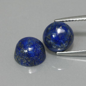 Gemas de lapislázuli azul natural de  ct, corte redondo, opaco