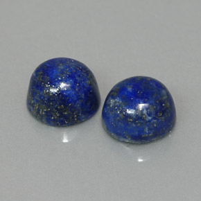 Gemas de lapislázuli azul natural de  ct, corte redondo, opaco