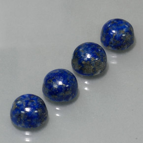 Gemas de lapislázuli azul natural de  ct, corte redondo, opaco