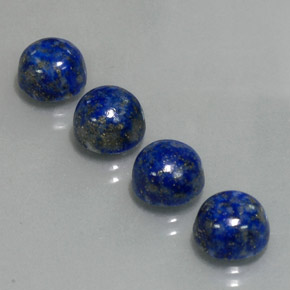 Gemas de lapislázuli azul natural de  ct, corte redondo, opaco