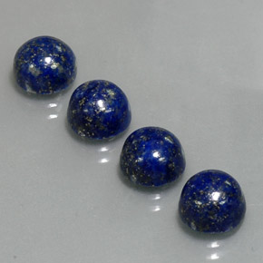 Gemas de lapislázuli azul natural de  ct, corte redondo, opaco