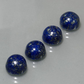Gemas de lapislázuli azul natural de  ct, corte redondo, opaco