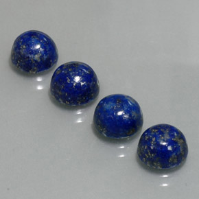 Gemas de lapislázuli azul natural de  ct, corte redondo, opaco
