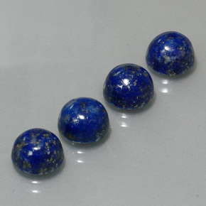 Gemas de lapislázuli azul natural de  ct, corte redondo, opaco