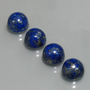 Gemas de lapislázuli azul natural de  ct, corte redondo, opaco