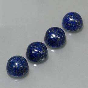 Gemas de lapislázuli azul natural de  ct, corte redondo, opaco