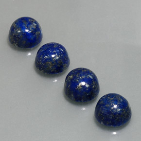 Gemas de lapislázuli azul natural de  ct, corte redondo, opaco