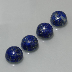 Gemas de lapislázuli azul natural de  ct, corte redondo, opaco