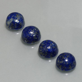 Gemas de lapislázuli azul natural de  ct, corte redondo, opaco