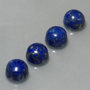 Gemas de lapislázuli azul natural de  ct, corte redondo, opaco
