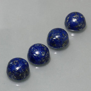 Gemas de lapislázuli azul natural de  ct, corte redondo, opaco