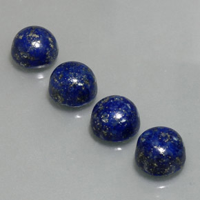 Gemas de lapislázuli azul natural de  ct, corte redondo, opaco