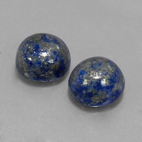 Gemas de lapislázuli azul natural de  ct, corte redondo, opaco