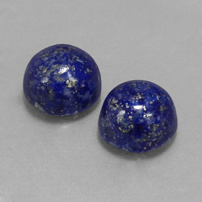 Gemas de lapislázuli azul natural de  ct, corte redondo, opaco