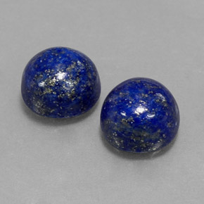 Gemas de lapislázuli azul natural de  ct, corte redondo, opaco