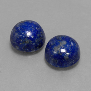 Gemas de lapislázuli azul natural de  ct, corte redondo, opaco