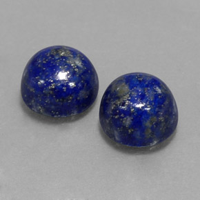 Gemas de lapislázuli azul natural de  ct, corte redondo, opaco