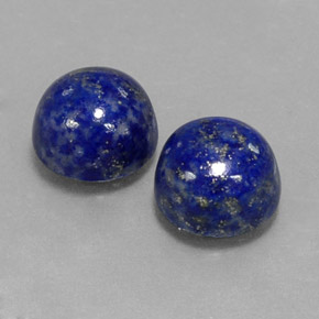 Gemas de lapislázuli azul natural de  ct, corte redondo, opaco