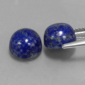 Gemas de lapislázuli azul natural de  ct, corte redondo, opaco