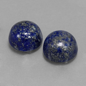 Gemas de lapislázuli azul natural de  ct, corte redondo, opaco
