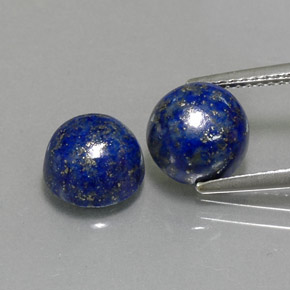Gemas de lapislázuli azul natural de  ct, corte redondo, opaco