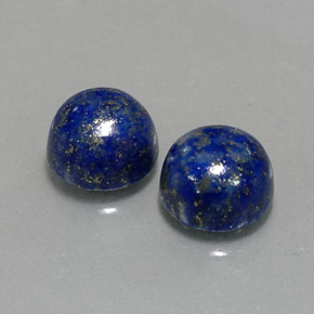 Gemas de lapislázuli azul natural de  ct, corte redondo, opaco