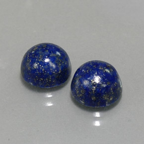 Gemas de lapislázuli azul natural de  ct, corte redondo, opaco