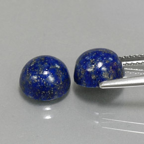Gemas de lapislázuli azul natural de  ct, corte redondo, opaco