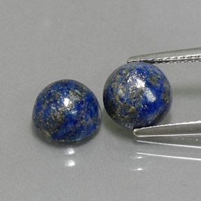 Gemas de lapislázuli azul natural de  ct, corte redondo, opaco
