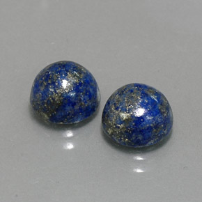 Gemas de lapislázuli azul natural de  ct, corte redondo, opaco