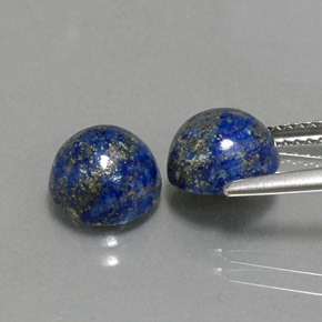 Gemas de lapislázuli azul natural de  ct, corte redondo, opaco