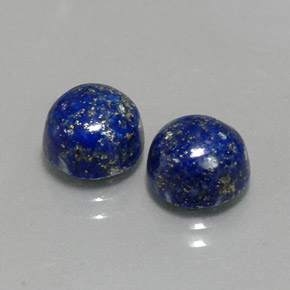 Gemas de lapislázuli azul natural de  ct, corte redondo, opaco