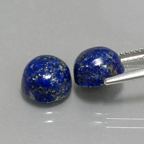 Gemas de lapislázuli azul natural de  ct, corte redondo, opaco