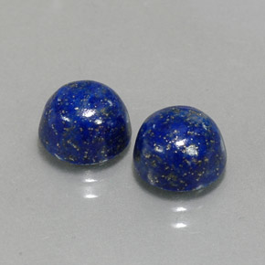 Gemas de lapislázuli azul natural de  ct, corte redondo, opaco