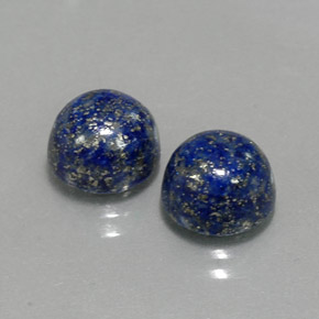 Gemas de lapislázuli azul natural de  ct, corte redondo, opaco