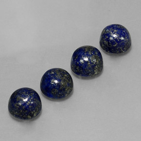Gemas de lapislázuli azul natural de  ct, corte redondo, opaco