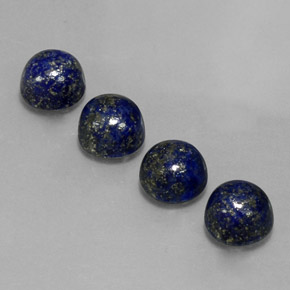 Gemas de lapislázuli azul natural de  ct, corte redondo, opaco