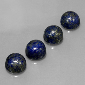 Gemas de lapislázuli azul natural de  ct, corte redondo, opaco