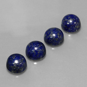 Gemas de lapislázuli azul natural de  ct, corte redondo, opaco