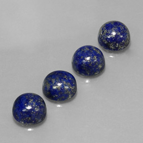 Gemas de lapislázuli azul natural de  ct, corte redondo, opaco