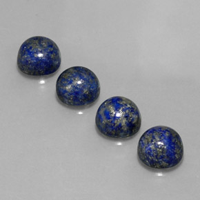 Gemas de lapislázuli azul natural de  ct, corte redondo, opaco