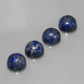 Gemas de lapislázuli azul natural de  ct, corte redondo, opaco