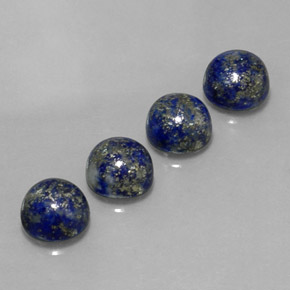 Gemas de lapislázuli azul natural de  ct, corte redondo, opaco